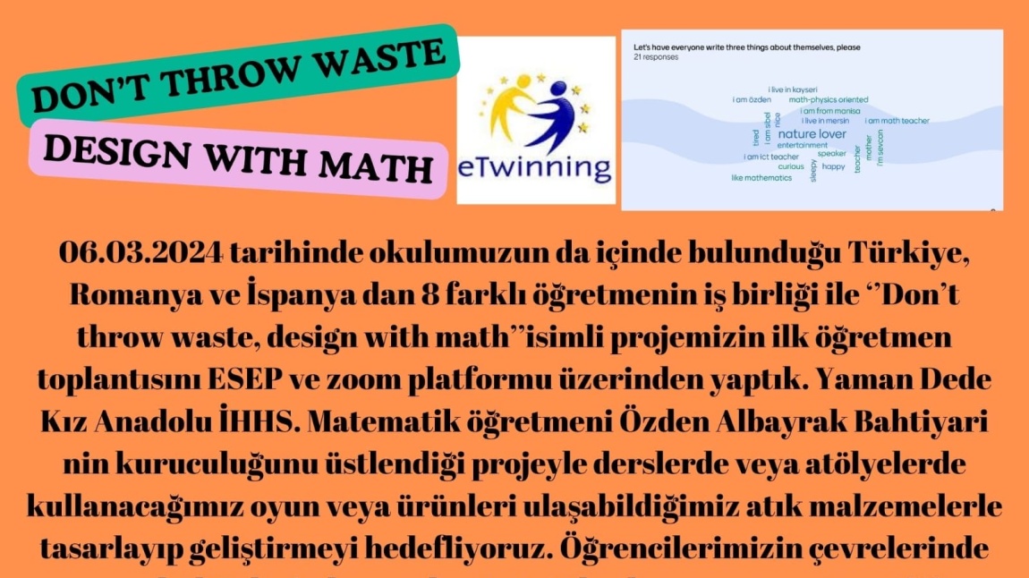 Don't Throw Waste, Design With Math
